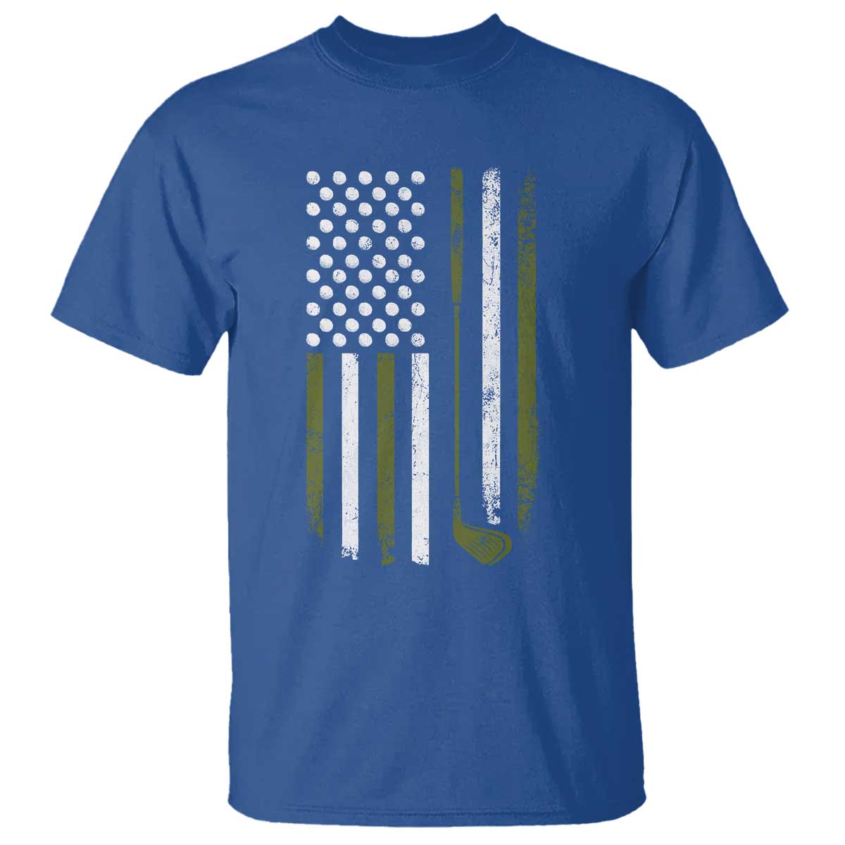 Retro American Flag Golf T Shirt Golfer Funny Golf Club Golfing