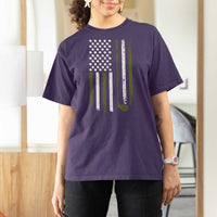Retro American Flag Golf T Shirt For Women Golfer Funny Golf Club Golfing