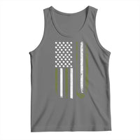 Retro American Flag Golf Tank Top Golfer Funny Golf Club Golfing