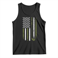 Retro American Flag Golf Tank Top Golfer Funny Golf Club Golfing