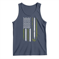 Retro American Flag Golf Tank Top Golfer Funny Golf Club Golfing