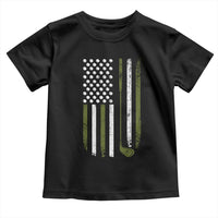 Retro American Flag Golf Toddler T Shirt Golfer Funny Golf Club Golfing