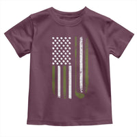 Retro American Flag Golf Toddler T Shirt Golfer Funny Golf Club Golfing