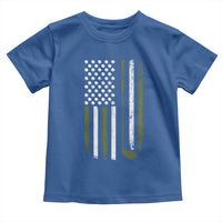 Retro American Flag Golf Toddler T Shirt Golfer Funny Golf Club Golfing