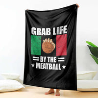 Funny Meatball Throw Blanket Italian Food Italy Flag - Wonder Print Shop