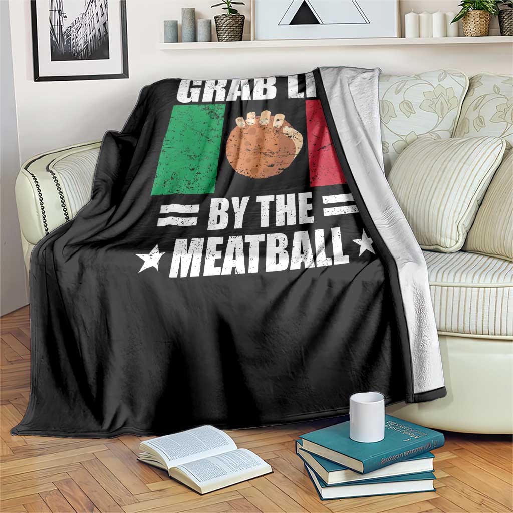 Funny Meatball Throw Blanket Italian Food Italy Flag - Wonder Print Shop