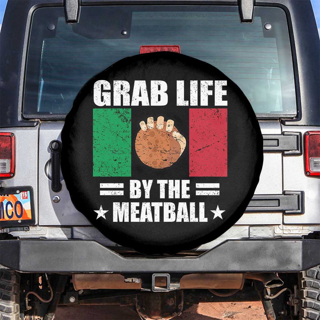 Funny Meatball Spare Tire Cover Italian Food Italy Flag - Wonder Print Shop