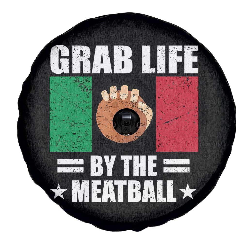 Funny Meatball Spare Tire Cover Italian Food Italy Flag - Wonder Print Shop