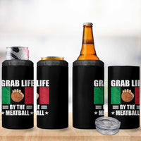 Funny Meatball 4 in 1 Can Cooler Tumbler Italian Food Italy Flag - Wonder Print Shop