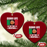 Funny Meatball Ceramic Ornament Italian Food Italy Flag - Wonder Print Shop