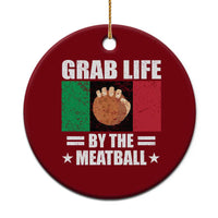 Funny Meatball Ceramic Ornament Italian Food Italy Flag - Wonder Print Shop