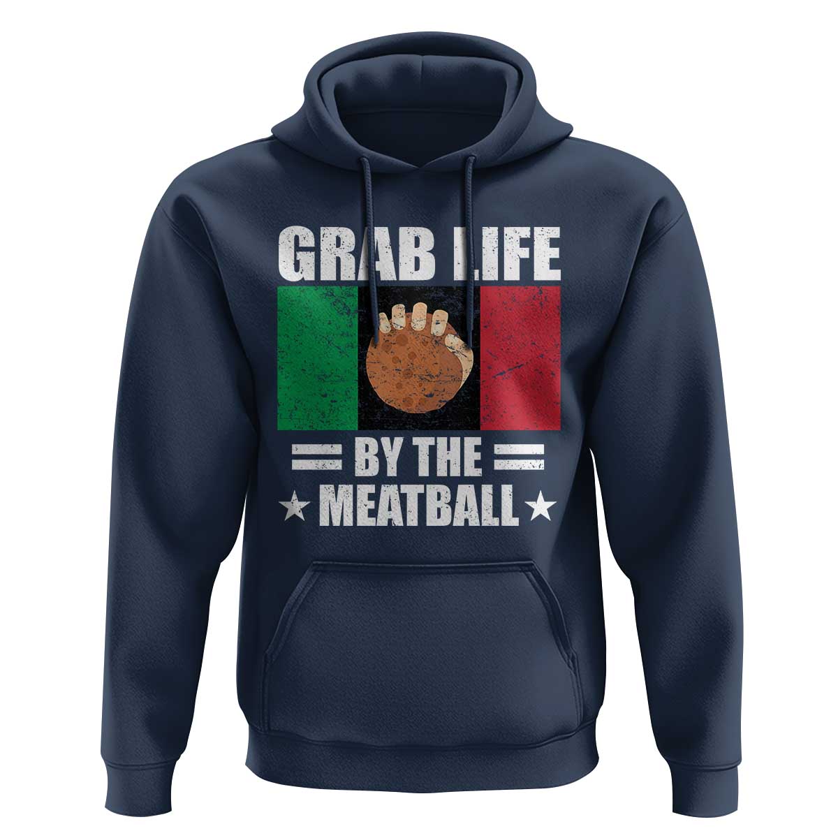 Funny Meatball Hoodie Italian Food Italy Flag - Wonder Print Shop