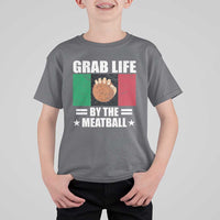 Funny Meatball T Shirt For Kid Italian Food Italy Flag - Wonder Print Shop