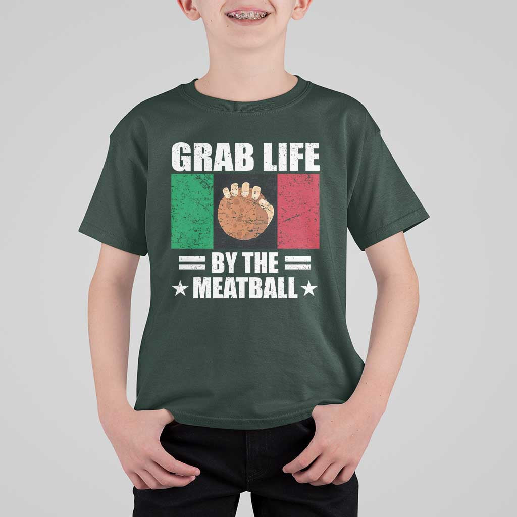 Funny Meatball T Shirt For Kid Italian Food Italy Flag - Wonder Print Shop