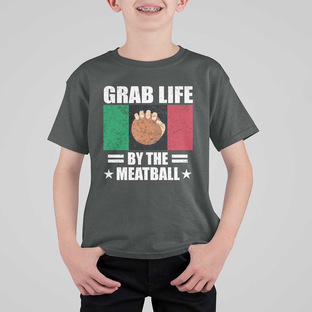 Funny Meatball T Shirt For Kid Italian Food Italy Flag - Wonder Print Shop