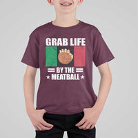 Funny Meatball T Shirt For Kid Italian Food Italy Flag - Wonder Print Shop