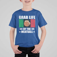 Funny Meatball T Shirt For Kid Italian Food Italy Flag - Wonder Print Shop
