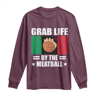 Funny Meatball Long Sleeve Shirt Italian Food Italy Flag - Wonder Print Shop