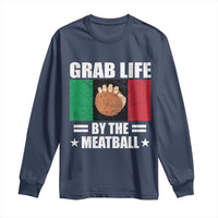 Funny Meatball Long Sleeve Shirt Italian Food Italy Flag - Wonder Print Shop
