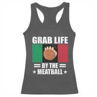 Funny Meatball Racerback Tank Top Italian Food Italy Flag - Wonder Print Shop