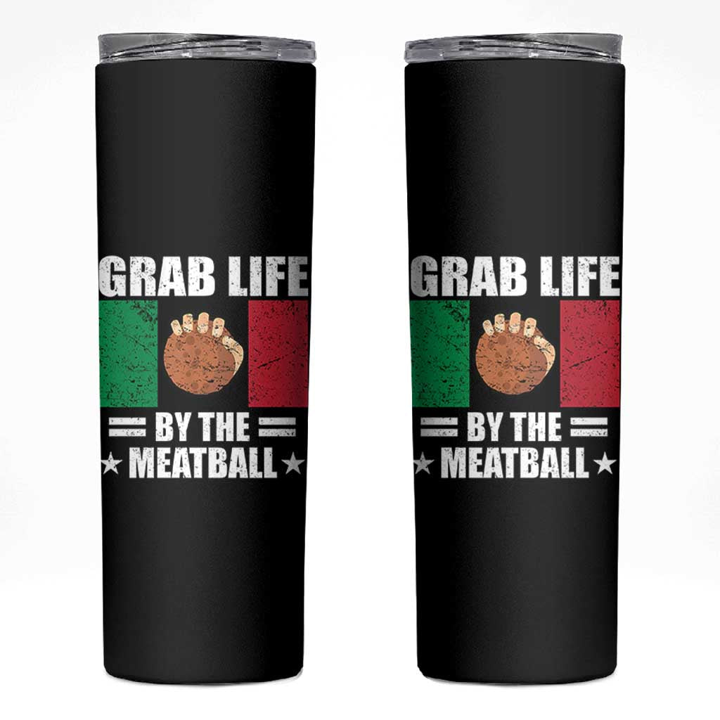 Funny Meatball Skinny Tumbler Italian Food Italy Flag - Wonder Print Shop