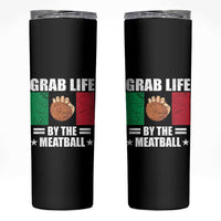 Funny Meatball Skinny Tumbler Italian Food Italy Flag - Wonder Print Shop