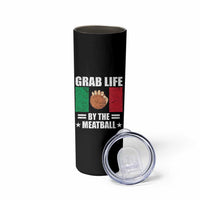 Funny Meatball Skinny Tumbler Italian Food Italy Flag - Wonder Print Shop