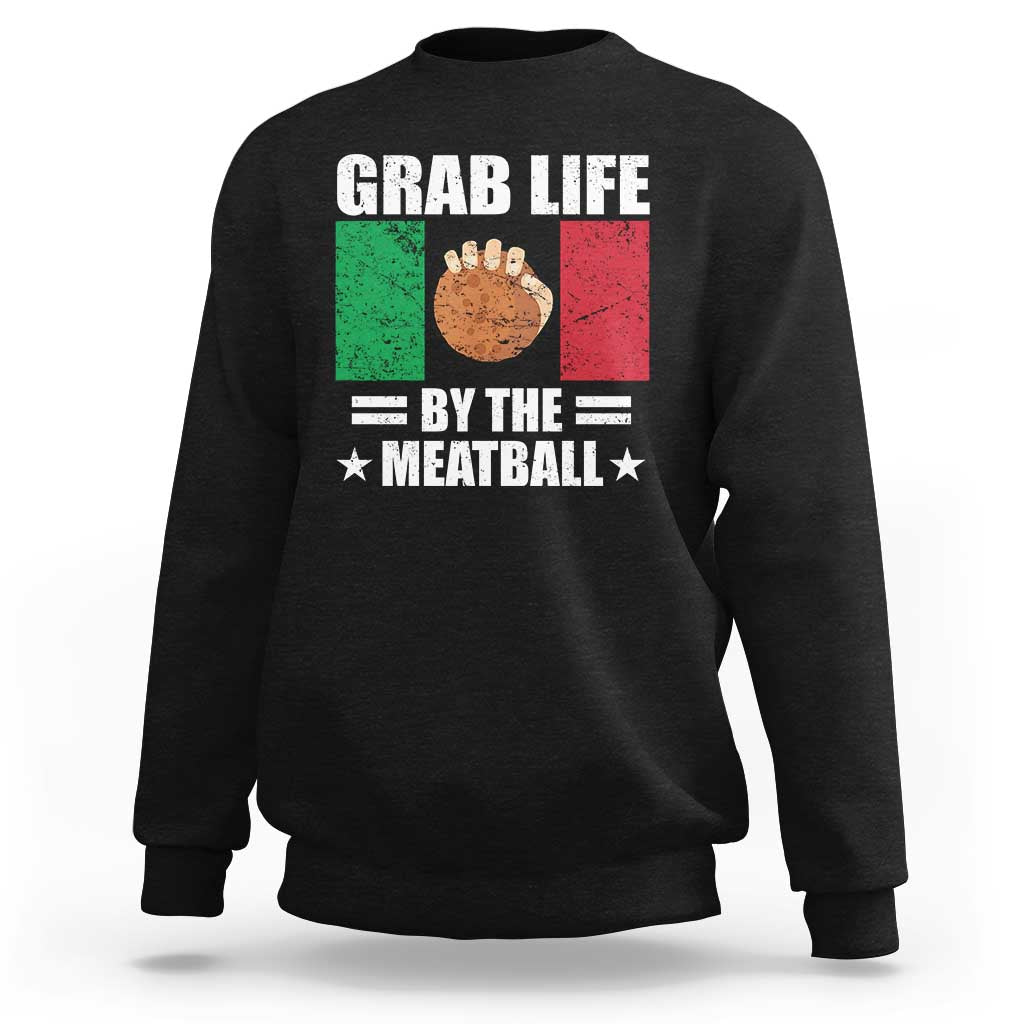 Funny Meatball Sweatshirt Italian Food Italy Flag - Wonder Print Shop