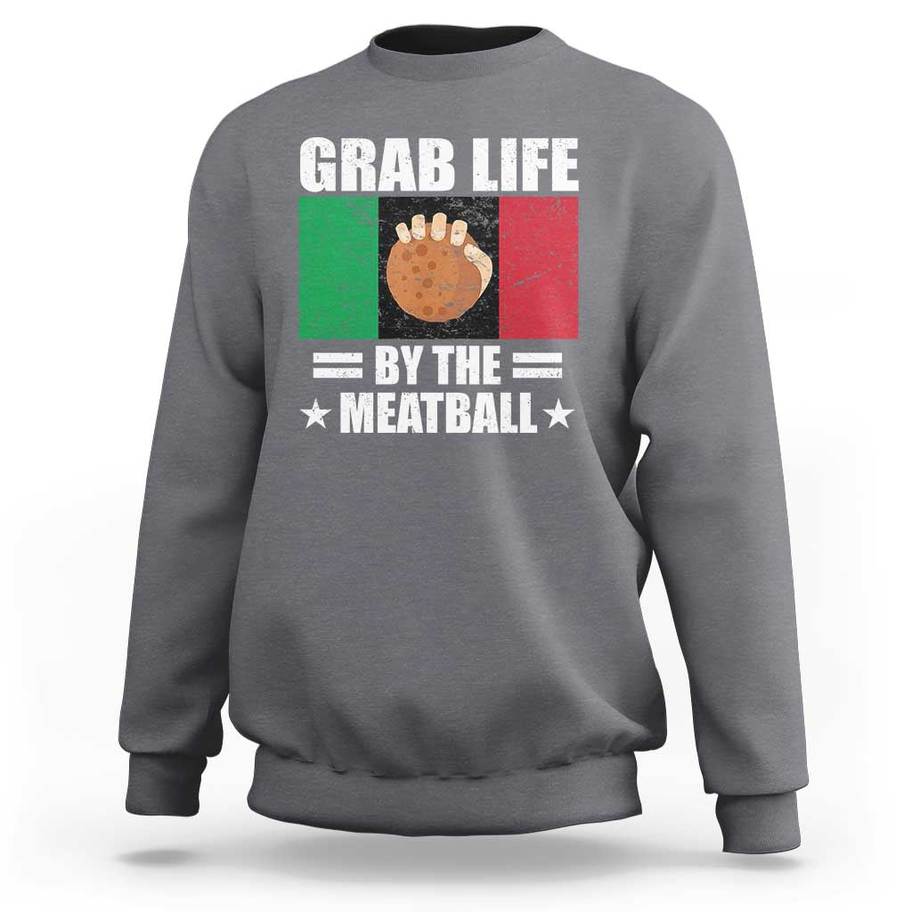 Funny Meatball Sweatshirt Italian Food Italy Flag - Wonder Print Shop