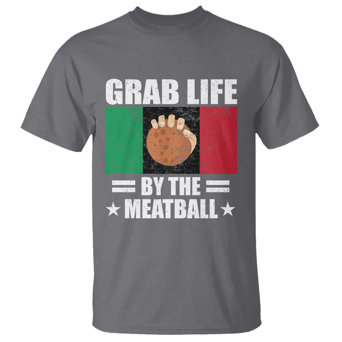 Funny Meatball T Shirt Italian Food Italy Flag - Wonder Print Shop
