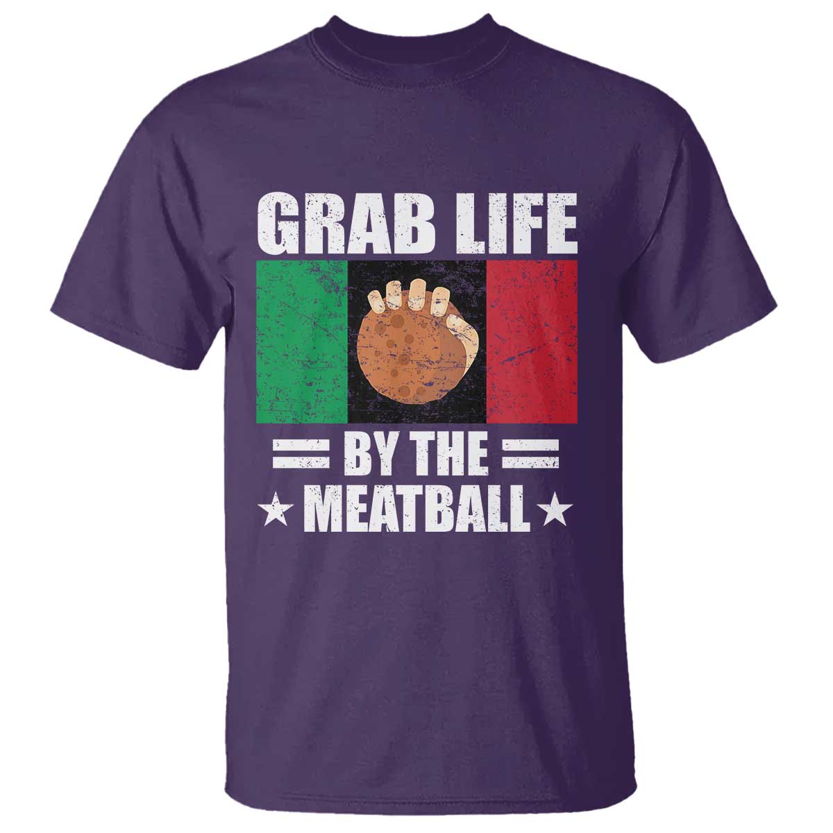 Funny Meatball T Shirt Italian Food Italy Flag - Wonder Print Shop