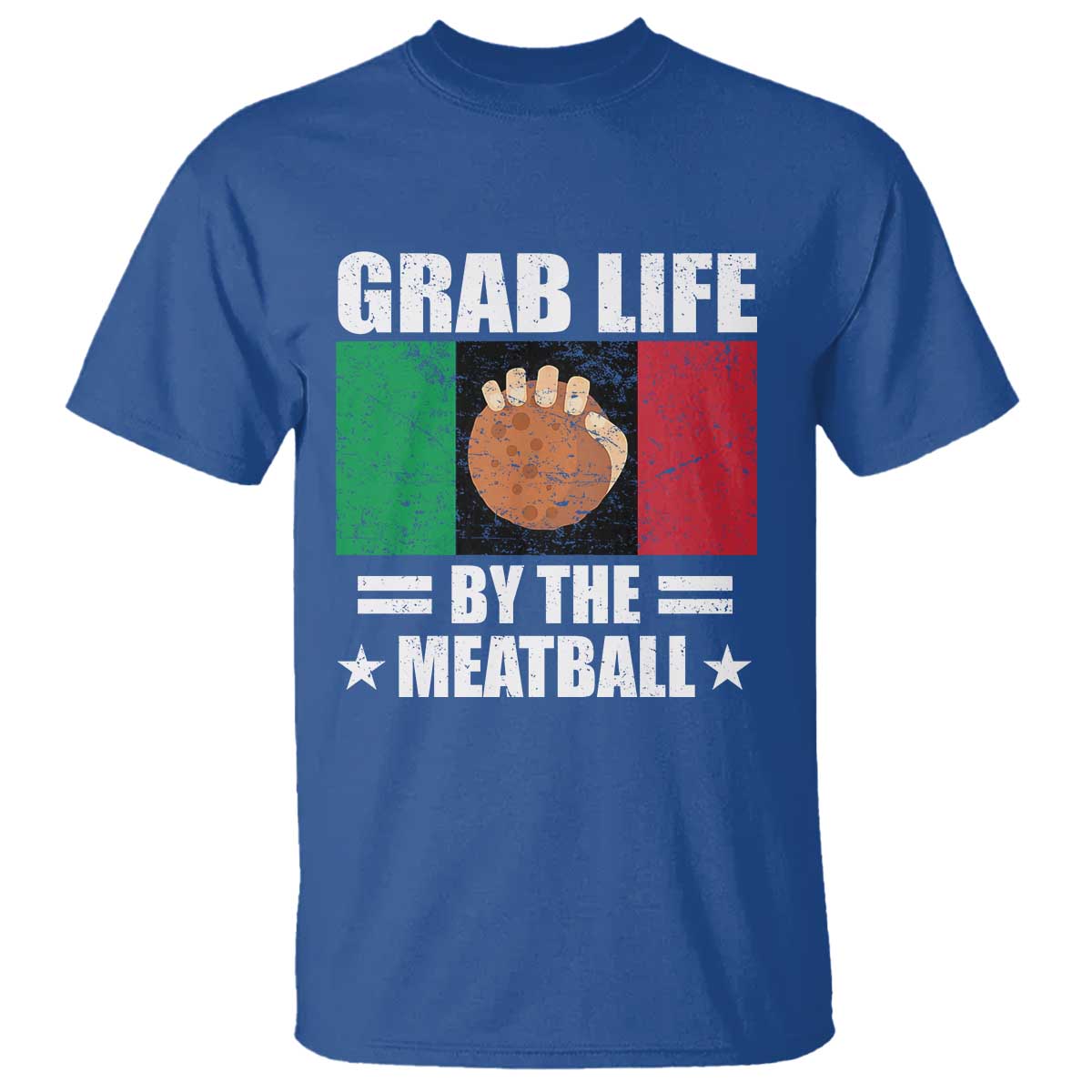 Funny Meatball T Shirt Italian Food Italy Flag - Wonder Print Shop