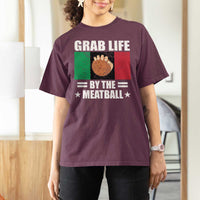 Funny Meatball T Shirt For Women Italian Food Italy Flag - Wonder Print Shop