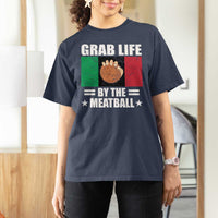 Funny Meatball T Shirt For Women Italian Food Italy Flag - Wonder Print Shop