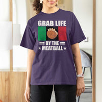 Funny Meatball T Shirt For Women Italian Food Italy Flag - Wonder Print Shop