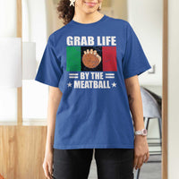 Funny Meatball T Shirt For Women Italian Food Italy Flag - Wonder Print Shop