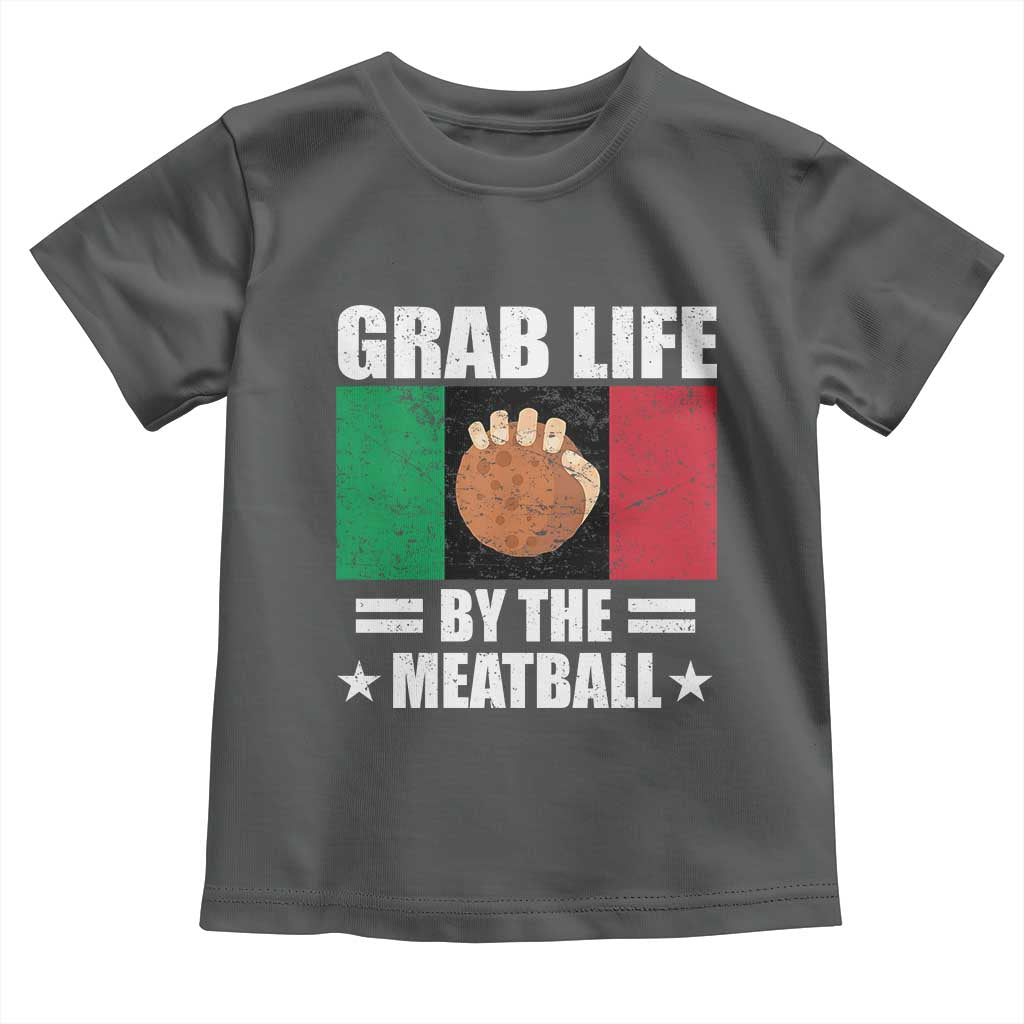 Funny Meatball Toddler T Shirt Italian Food Italy Flag - Wonder Print Shop
