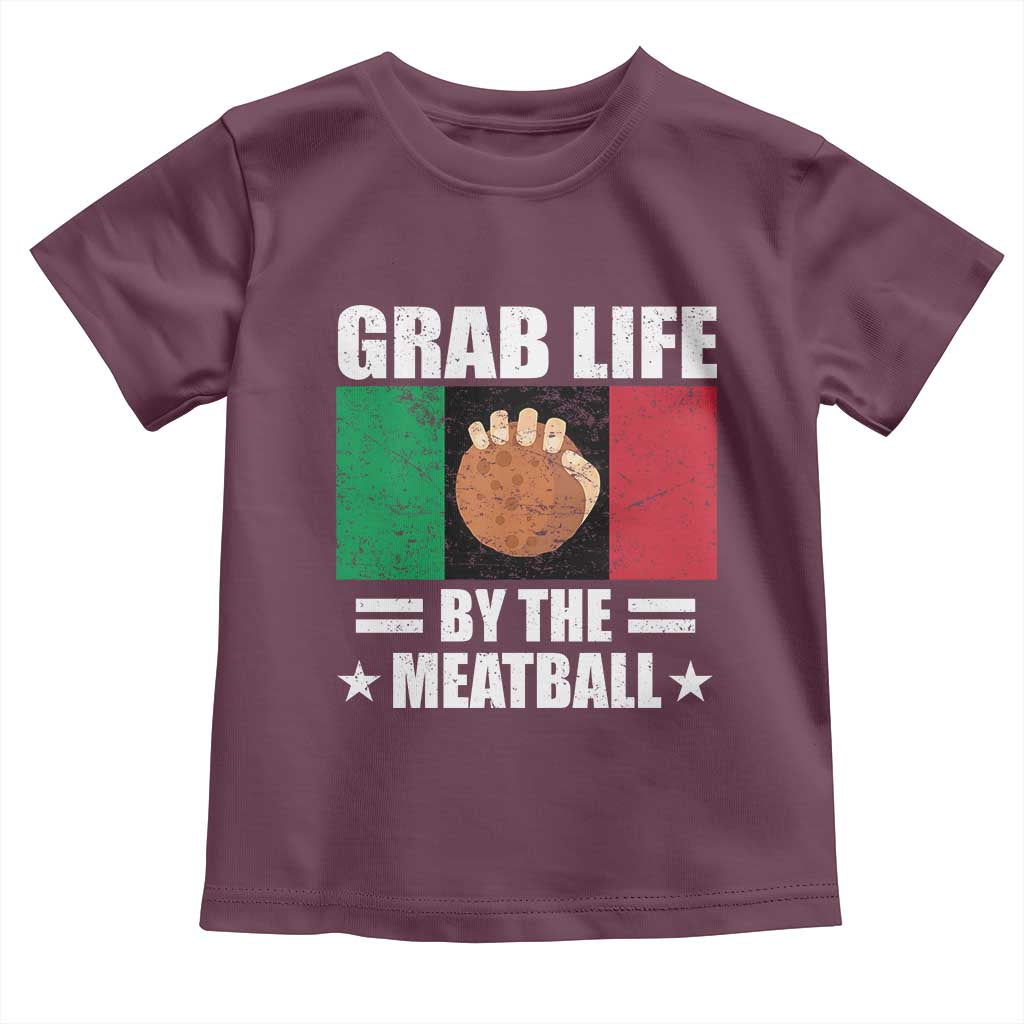 Funny Meatball Toddler T Shirt Italian Food Italy Flag - Wonder Print Shop
