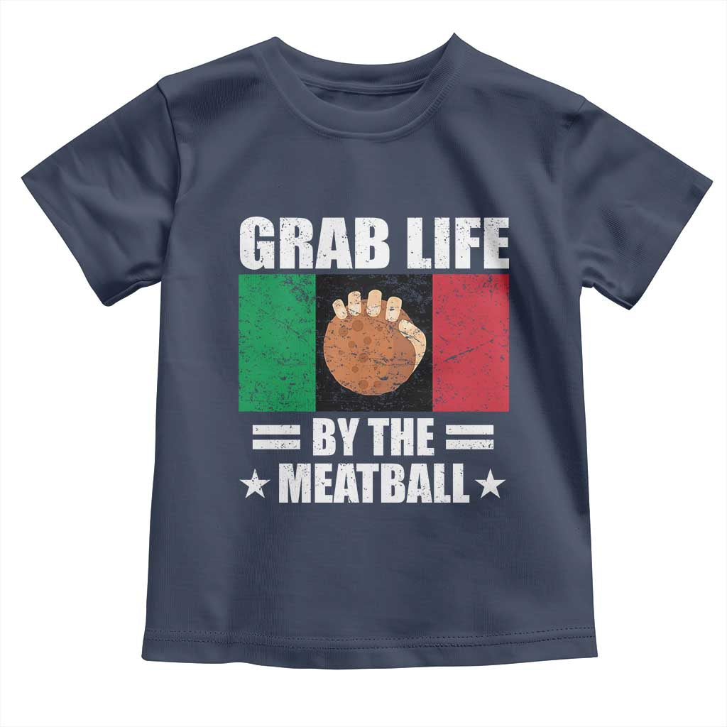 Funny Meatball Toddler T Shirt Italian Food Italy Flag - Wonder Print Shop