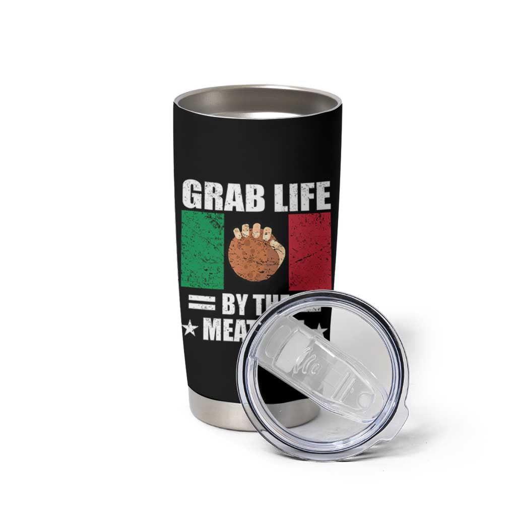 Funny Meatball Tumbler Cup Italian Food Italy Flag - Wonder Print Shop