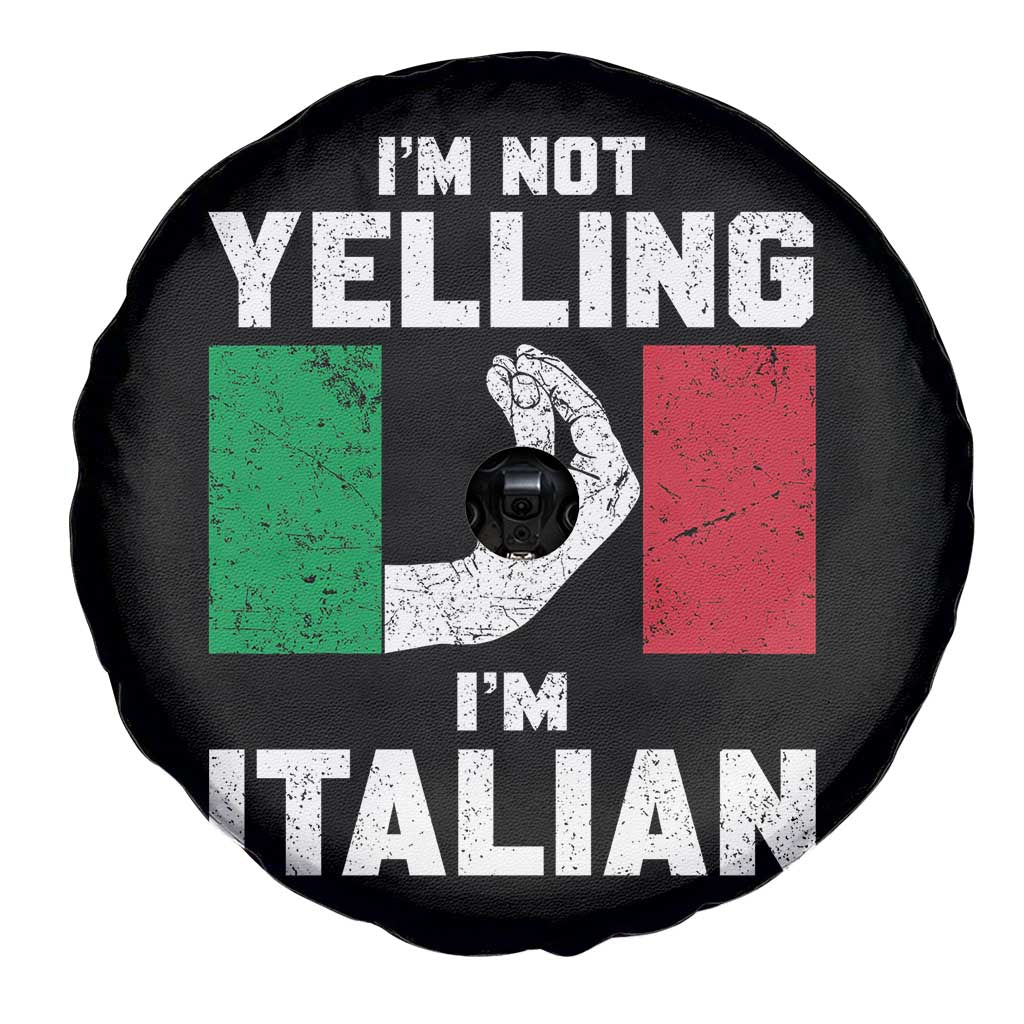 Funny Italian Spare Tire Cover Im Not Yelling Im Italian Italy Flag - Wonder Print Shop
