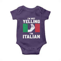 Funny Italian Baby Onesie Im Not Yelling Im Italian Italy Flag - Wonder Print Shop