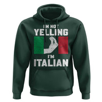 Funny Italian Hoodie Im Not Yelling Im Italian Italy Flag - Wonder Print Shop