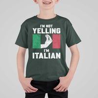 Funny Italian T Shirt For Kid Im Not Yelling Im Italian Italy Flag - Wonder Print Shop