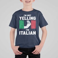 Funny Italian T Shirt For Kid Im Not Yelling Im Italian Italy Flag - Wonder Print Shop
