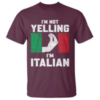 Funny Italian T Shirt Im Not Yelling Im Italian Italy Flag - Wonder Print Shop