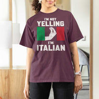 Funny Italian T Shirt For Women Im Not Yelling Im Italian Italy Flag - Wonder Print Shop