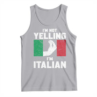 Funny Italian Tank Top Im Not Yelling Im Italian Italy Flag - Wonder Print Shop