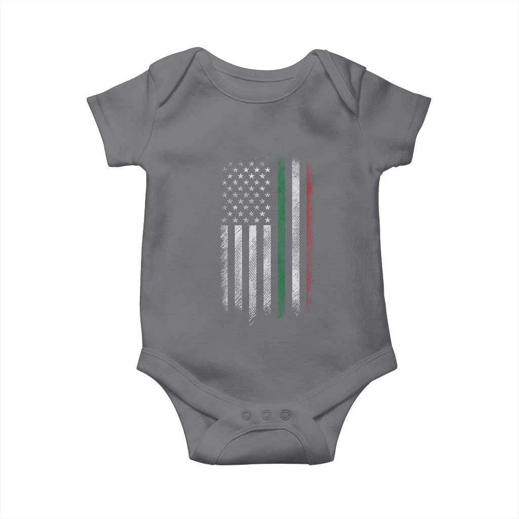 Italian American Flag Baby Onesie Retro Italy Flag Italian Family - Wonder Print Shop