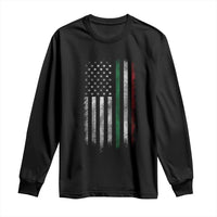 Italian American Flag Long Sleeve Shirt Retro Italy Flag Italian Family - Wonder Print Shop